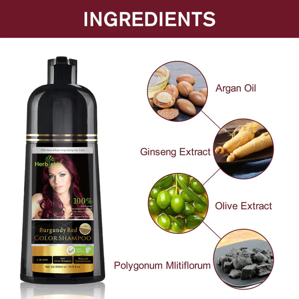 Burgundy Red Hair Color Shampoo