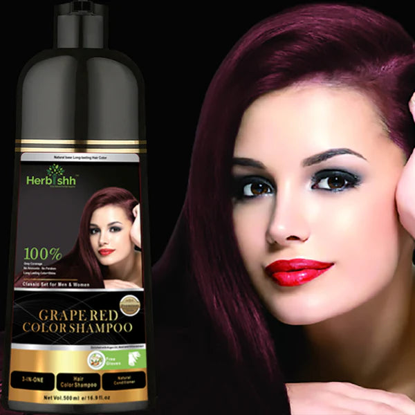 Grape Red Hair Color Shampoo