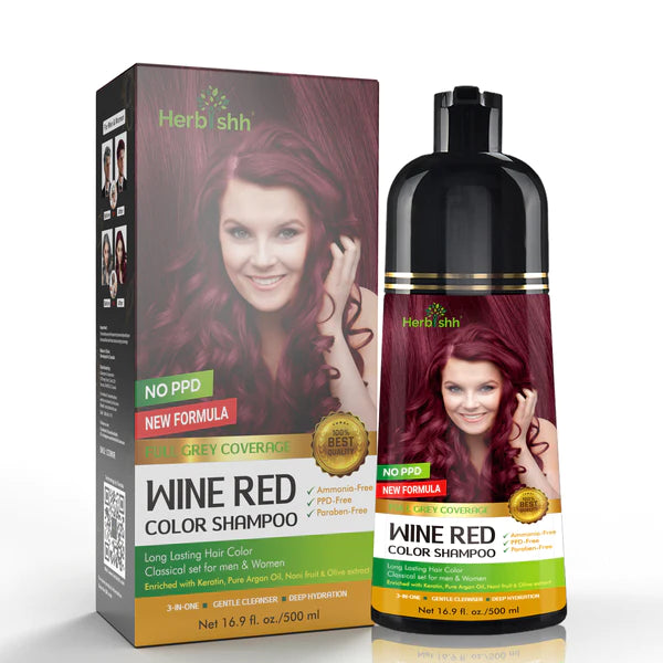 Wine Red Hair Color Shampoo